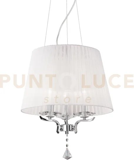 Pegaso lampadario 3 luci attacco e14 con paralume bianco finitura c...