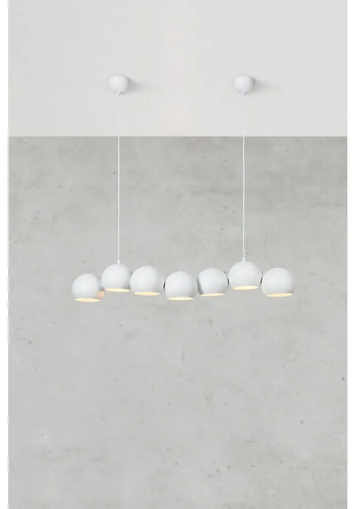 Lampadario bianco con paralume in metallo Cupolo – Markslöjd