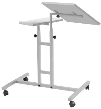 Tavolo regolabile GLEN 87x67 cm bianco