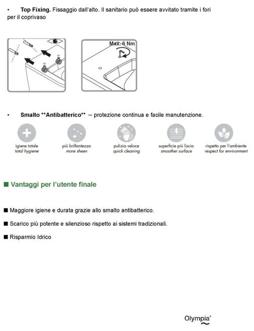 Vaso WC sospeso BEST nero ,con sedile