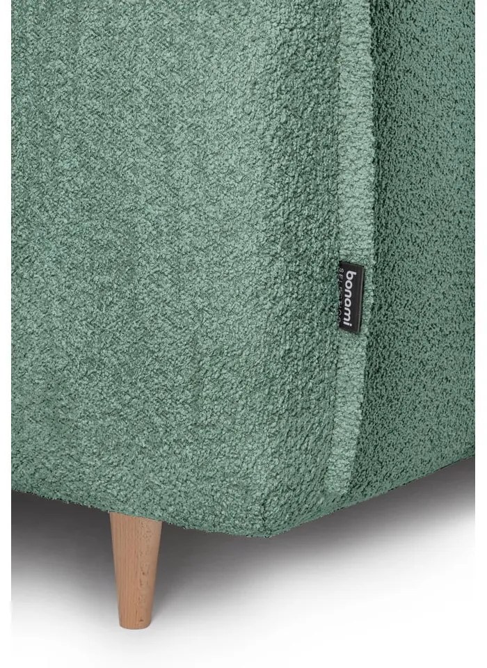 Divano letto verde in tessuto bouclé 215 cm Patti - Bonami Selection