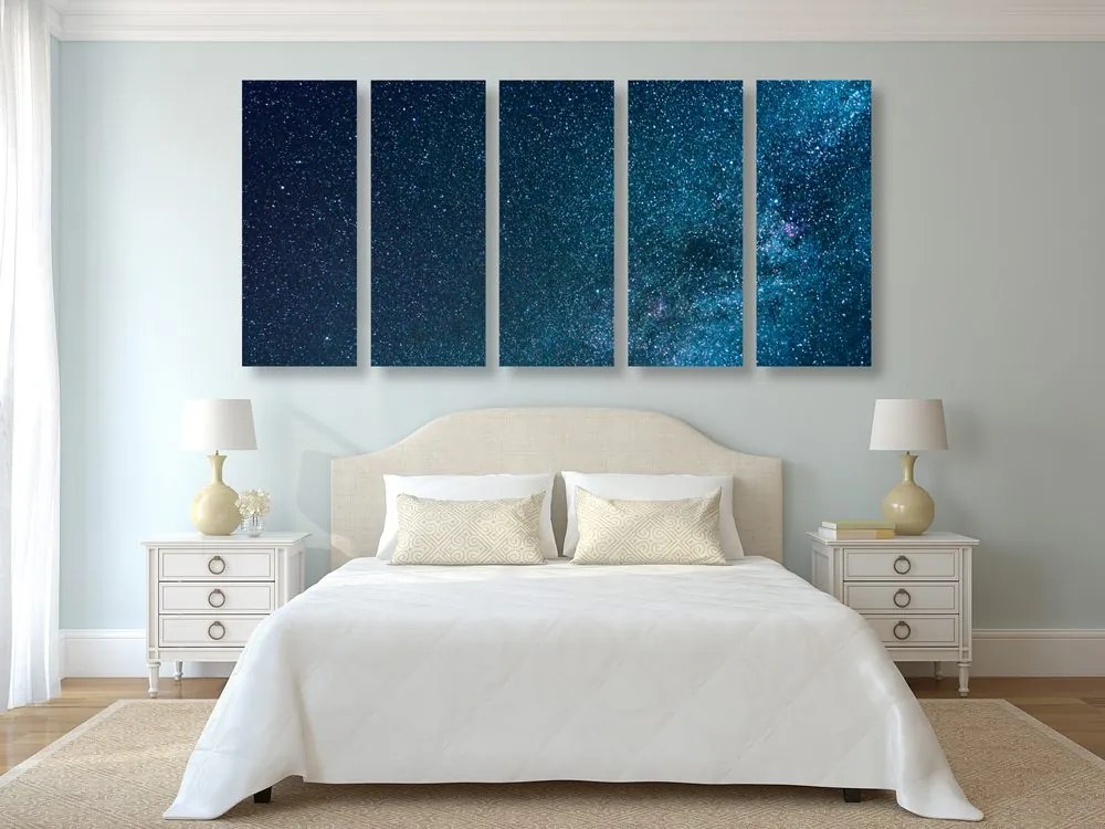 Quadri 5 pezzi – Splendida Via Lattea tra le stelle