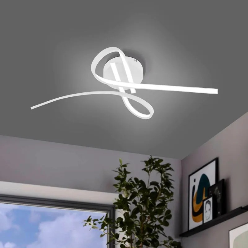 Plafoniera LED moderno Palozza, bianco26 cm, luce naturale EGLO