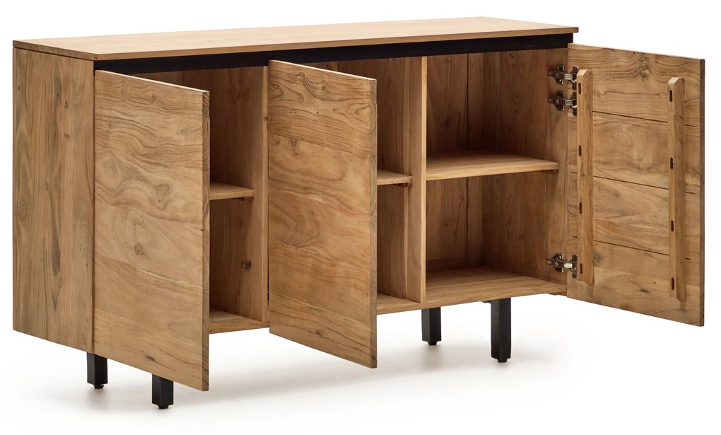 Kave Home - Credenza Uxue in legno massello di acacia finitura naturale 150 x 88 cm