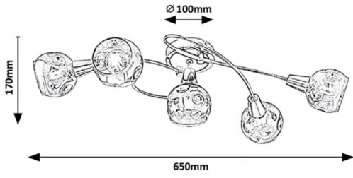 Rabalux - Faretto 5xE14/40W/230V