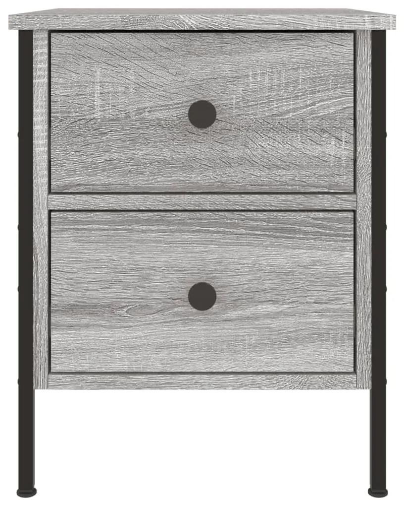 Comodino grigio sonoma 40x42x50 cm in legno multistrato