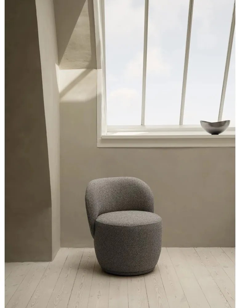 Poltrona grigia in tessuto bouclé Kuon - Blomus