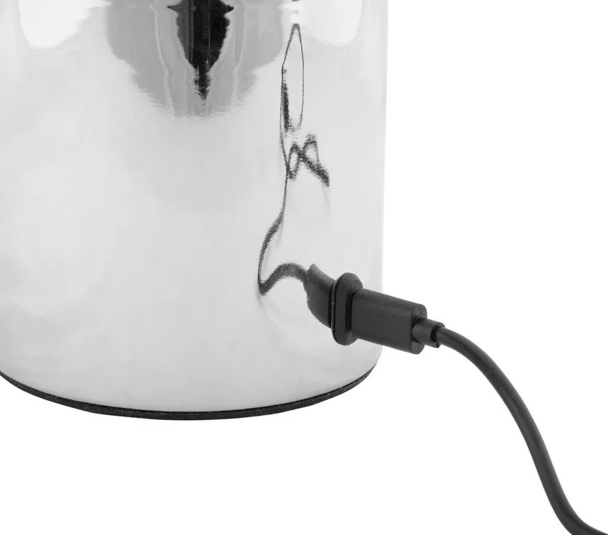 Lampada da tavolo dimmerabile a LED in argento con paralume in metallo/con paralume in vetro (altezza 29,5 cm) Camp - Leitmotiv