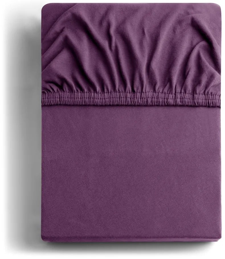 Lenzuolo con angoli viola in jersey 160x200 cm Amber – Restilo