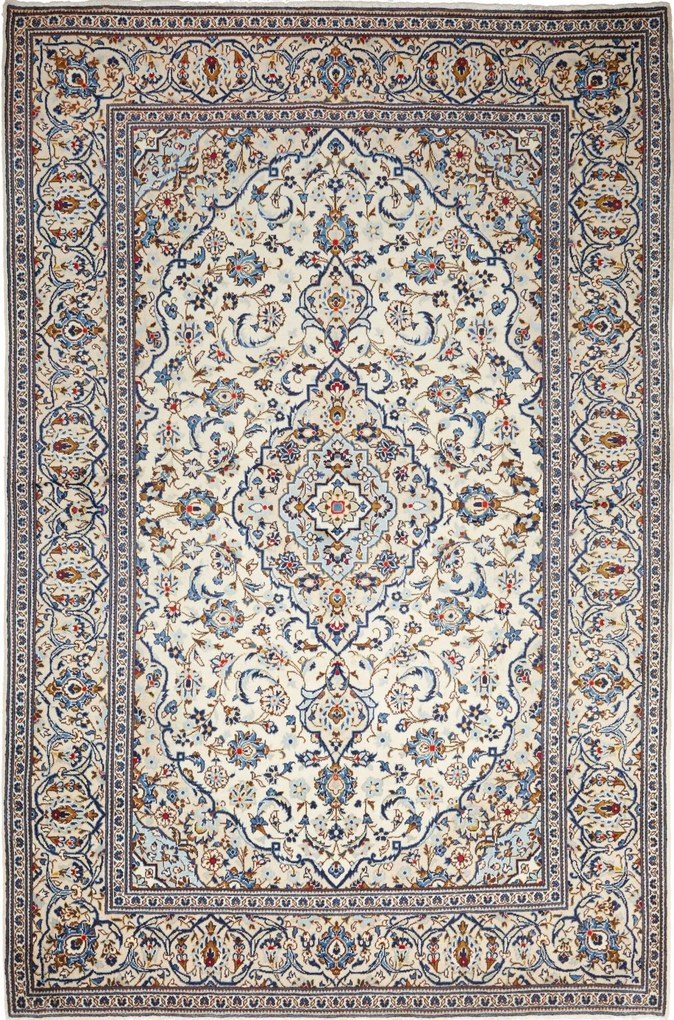 Kashan Tappeto 290 x 200 Beige (Iran) Annodato A Mano