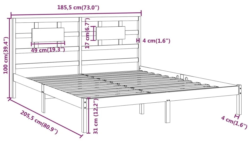 Giroletto in Legno Massello 180x200 cm Super King