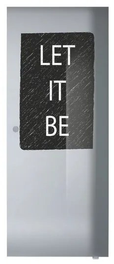 Anta per porta scorrevole Let It Be in vetro nero L 88 x H 215 cm sp.8 mm destra