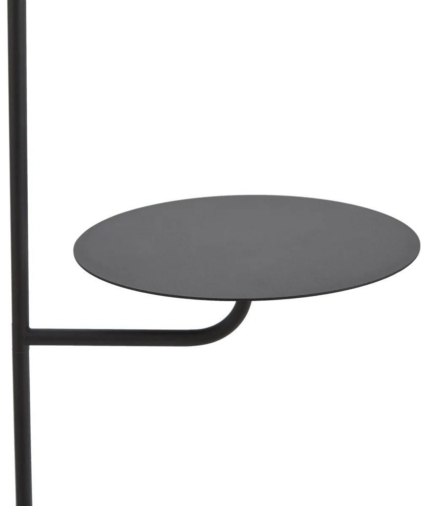 Lampada da terra moderna nera con tavolino rotondo - Ostrich