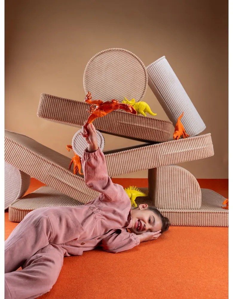 Divano per bambini marrone con rivestimento in velluto a coste 132 cm Settee – Wigiwama