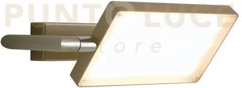 Applique a parete led book oro 18w 1820lm 3000k 22,5x15x10cm orient...