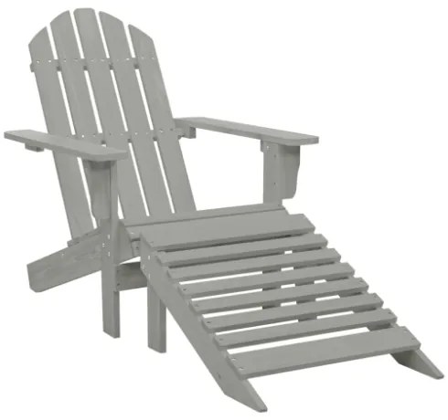 Sedia Giardino Adirondack Ottomana Tavolo Abete Massello Grigio