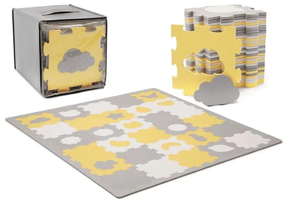 KINDERKRAFT select - Puzzle in schiuma LUNO 30 pezzi grigio/giallo