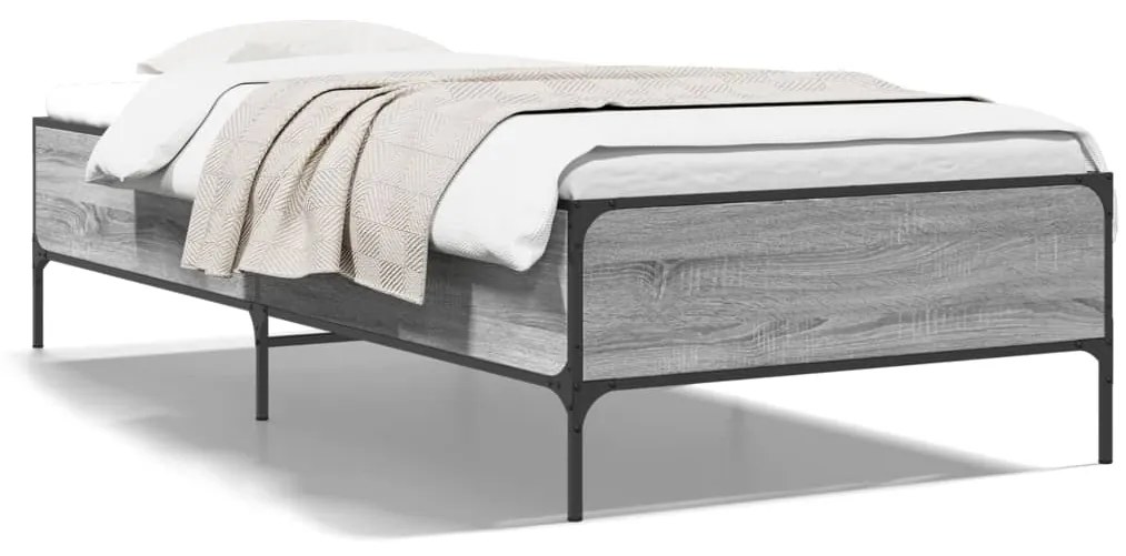 Giroletto Grigio Sonoma 75x190cm İn Legno Multistrato E Metallo /