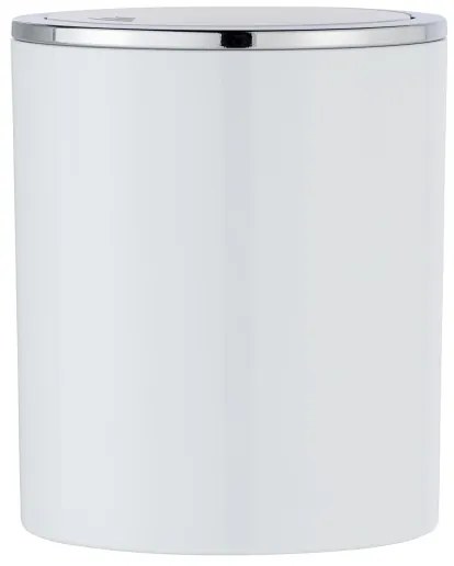 WENKO 23930100 - Cestino INCA 14x16,8 cm bianco/lucido, cromo