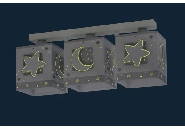 Dalber 63233NE - Plafoniera per bambini MOONLIGHT 3xE27/60W/230V