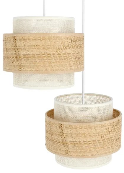 Lampadario sospeso su cavo BOHO 2xE27/60W/230V iuta/crema