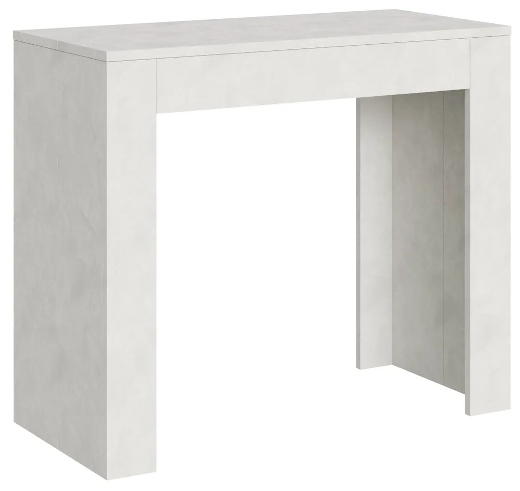 Consolle Emy Allungabile - Design Moderno e Versatile, 90x42/302 / Bianco Spatolato