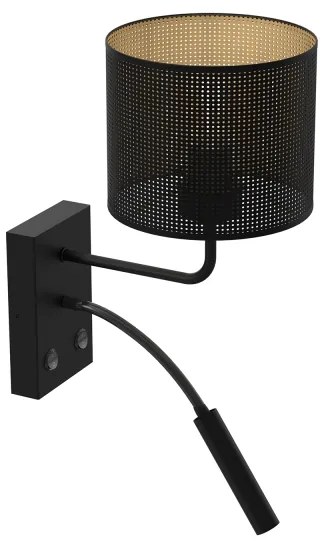 Applique LOFT SHADE 1xE27/60W+1xG9/8W/230V nero/oro