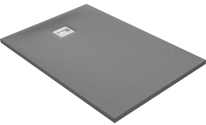 Piatto doccia SENSEA in solid surface REMIX 90 x 140 cm grigio opaco