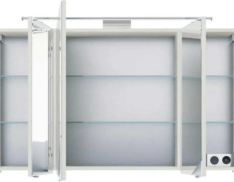 Specchio Contenitore Con Illuminazione PELIPAL bianco L 120 x H 70.3 x P 17 cm
