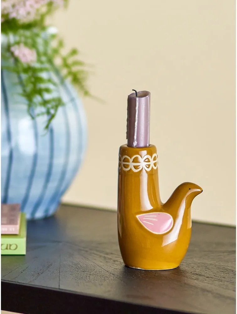 Portacandele in gres Trudy - Bloomingville