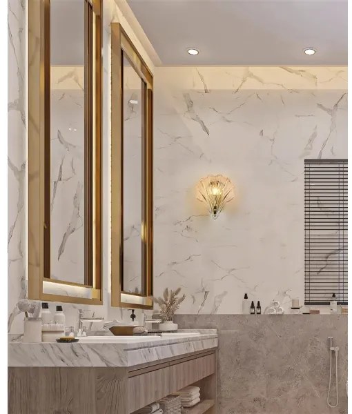 Searchlight 28980SB - Applique da parete SHELL 1xG9/7W/230V fumé