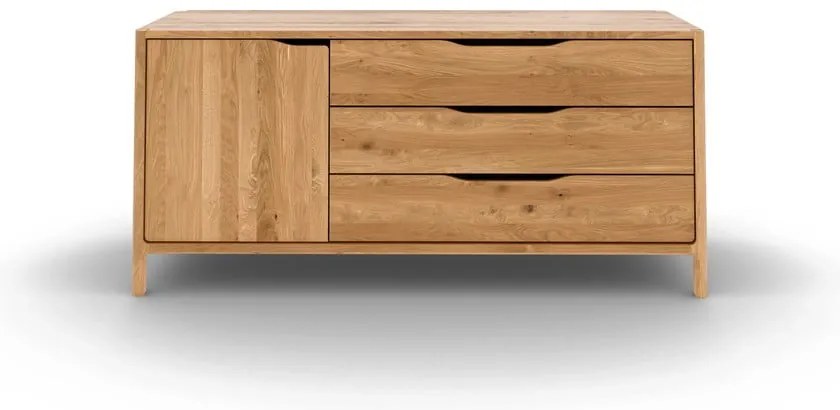 Cassettiera bassa in legno di quercia in colore naturale 140x64 cm Twig - The Beds