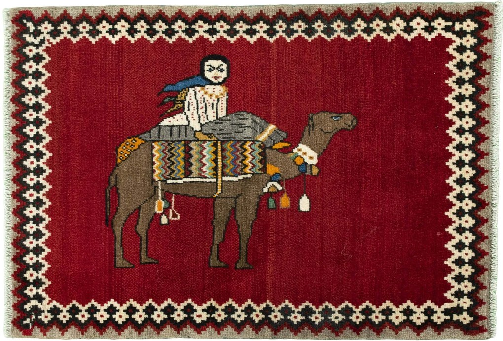 Gabbeh Tappeto persiano 90 x 120 Rosso (Iran) Annodato A Mano