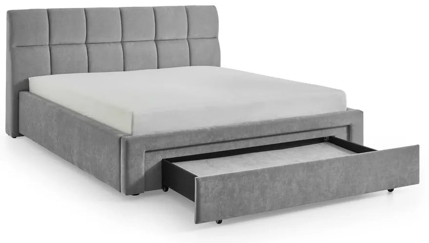 Letto matrimoniale imbottito grigio rete non inclusa 180x200 cm Canyon – Meise Möbel