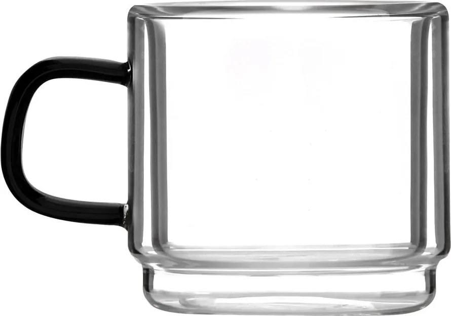 Set di 2 tazze da espresso in vetro da 80 ml Carbon - Vialli Design