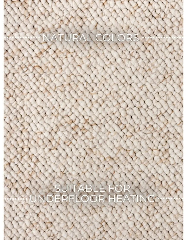 Tappeto color crema lavabile 240x340 cm Rocco Cream – Elle Decoration