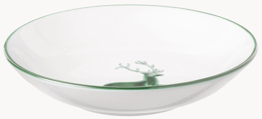 Piatto fondo fatto a mano Cup Grüner Hirsch