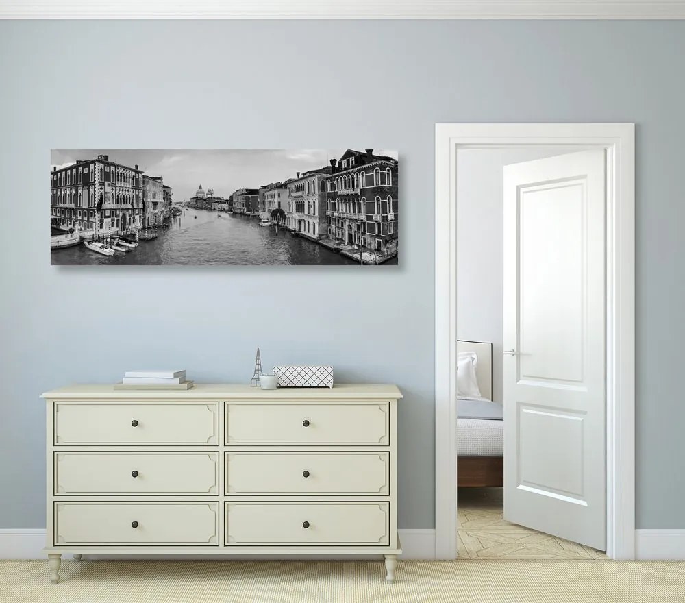 Quadro su tela – Famosi canali di Venezia in bianco e nero