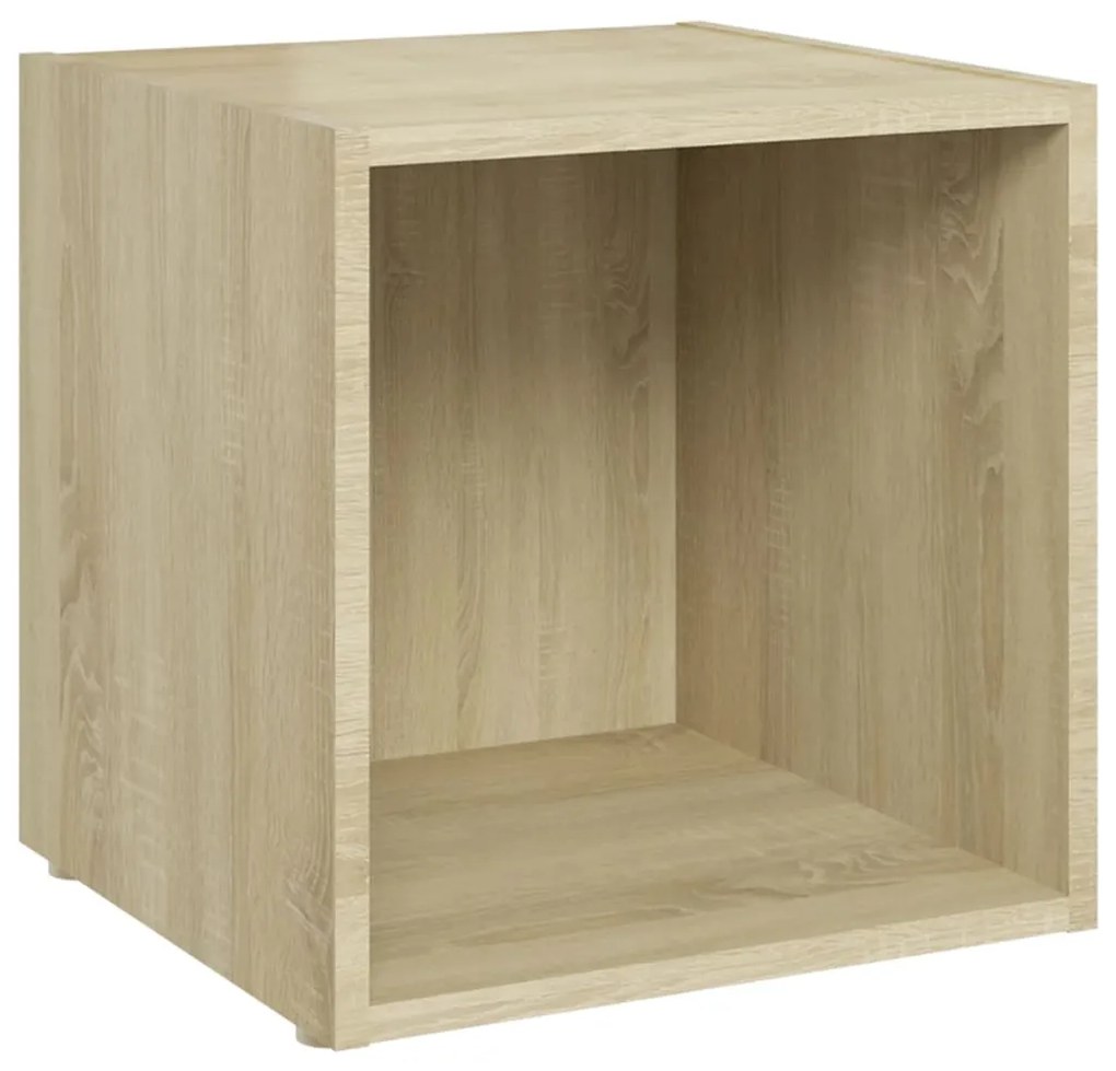 Mobile porta tv rovere sonoma 37x35x37 cm in legno multistrato