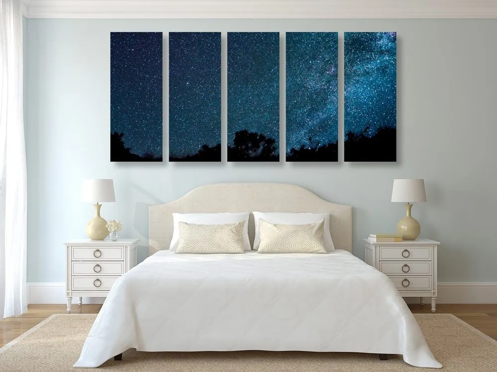 Quadri 5 pezzi – Via Lattea tra le stelle