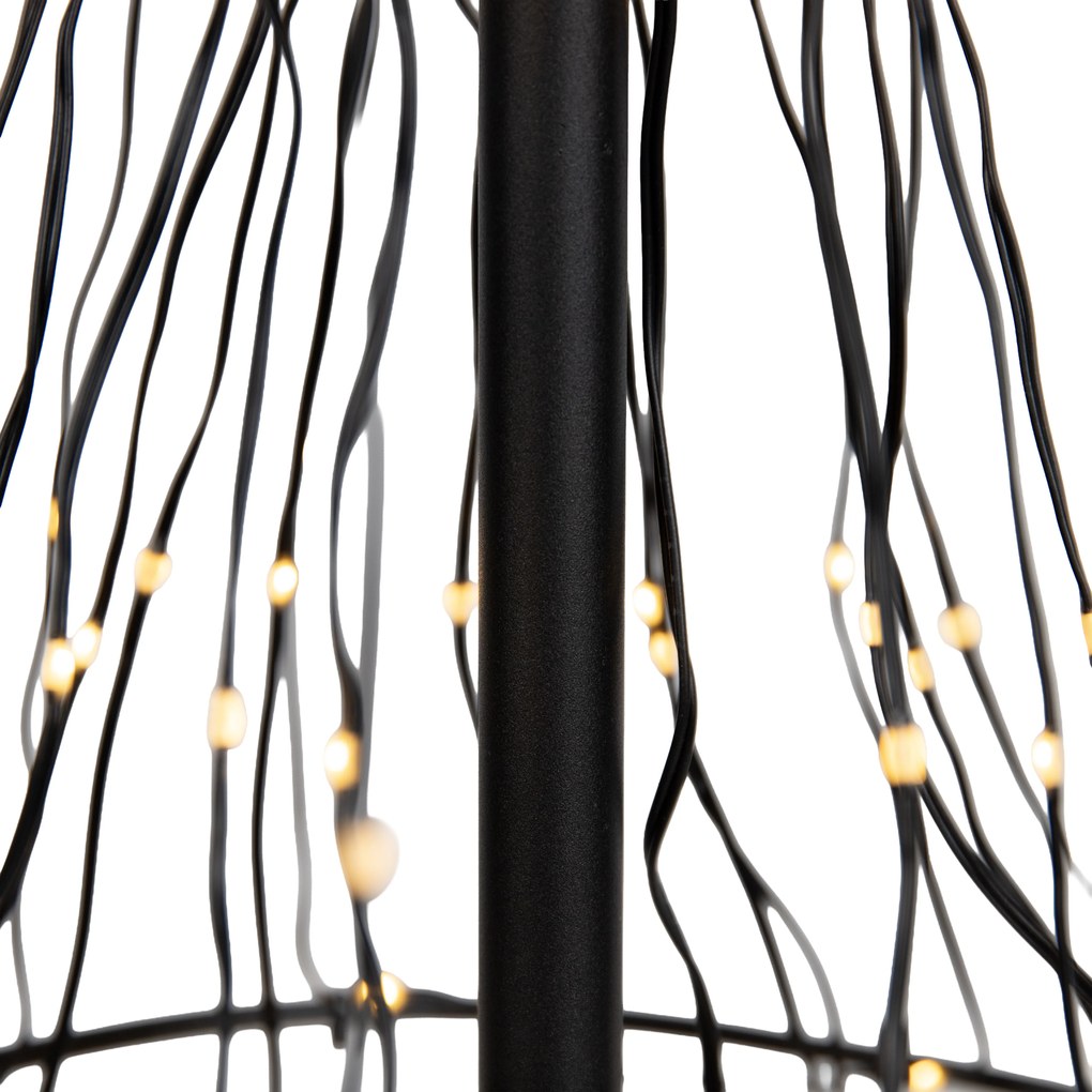 Lampada da terra natalizia albero nero 150 cm con LED e timer IP44 - Ugoku