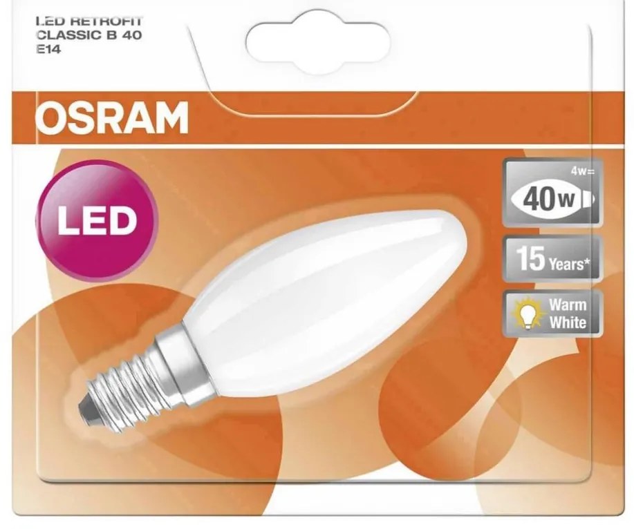 Lampadina LED RETROFIT B40 E14/4W/230V 2700K - Osram
