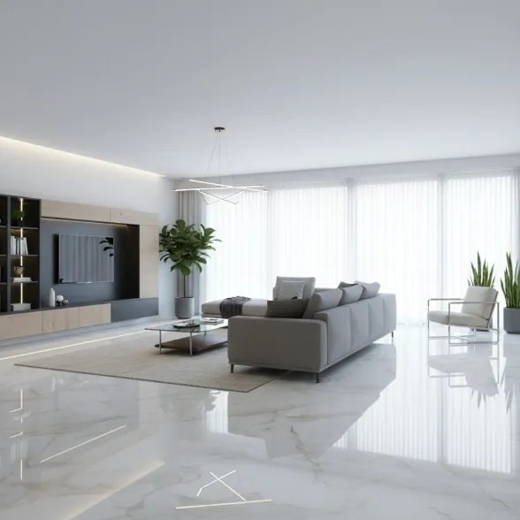 Piastrelle 60x120 Effetto Marmo In Gres Porcellanato Statuario Dallas Gold Lucide