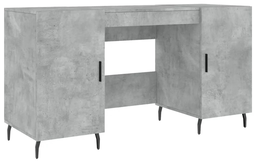 Scrivania Grigio Cemento 140x50x75 cm in Legno Multistrato