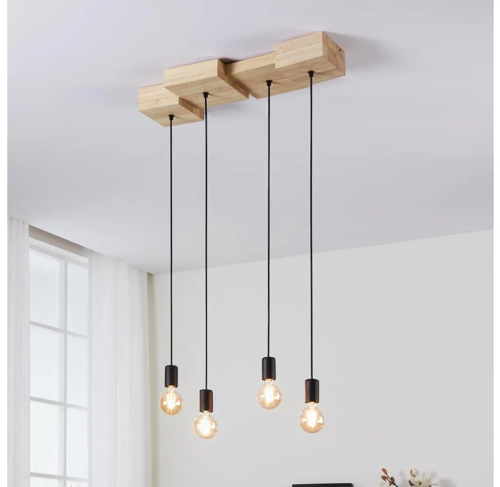 Eglo 43799 - Lampadario a sospensione con filo HALKIN 4xE27/40W/230V