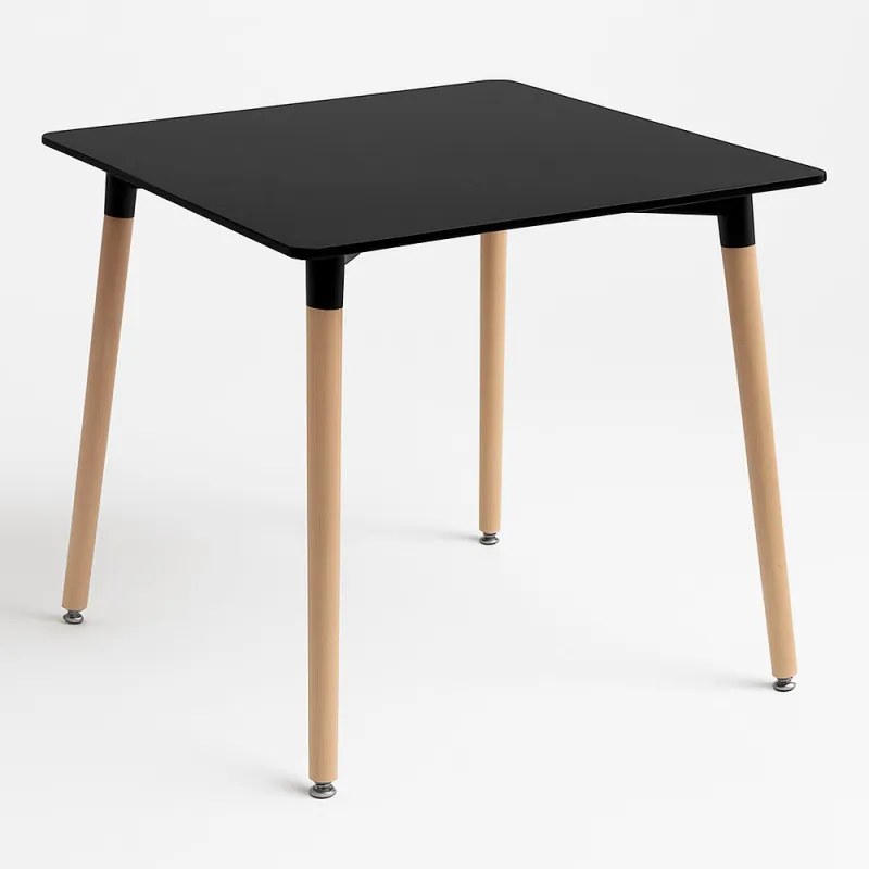 Tavolo Tower Quadrato 80 cm - Nero