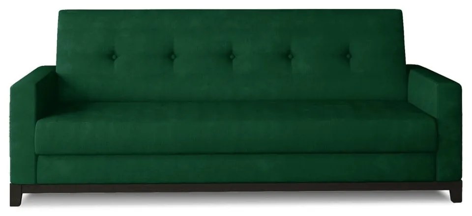 Divano verde allungabile/con contenitore e rivestimento in velluto 216 cm Selene – ELTAP