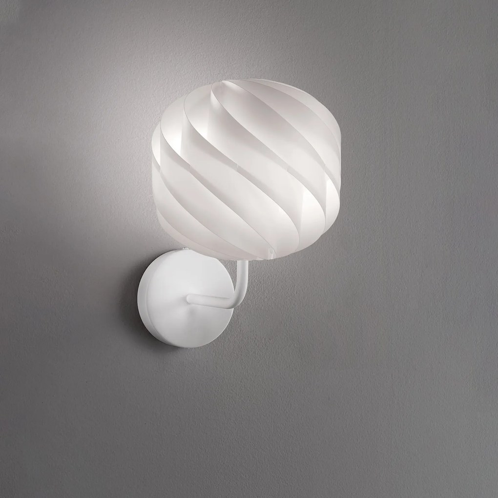 Applique Moderna Globe Polilux ® Bianco E Metallo 1 Luce E27