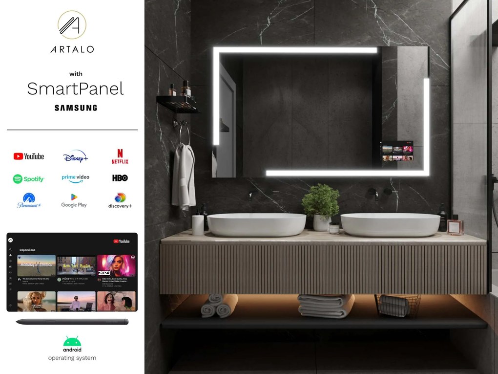 Specchio con LED illuminazione M23 premium