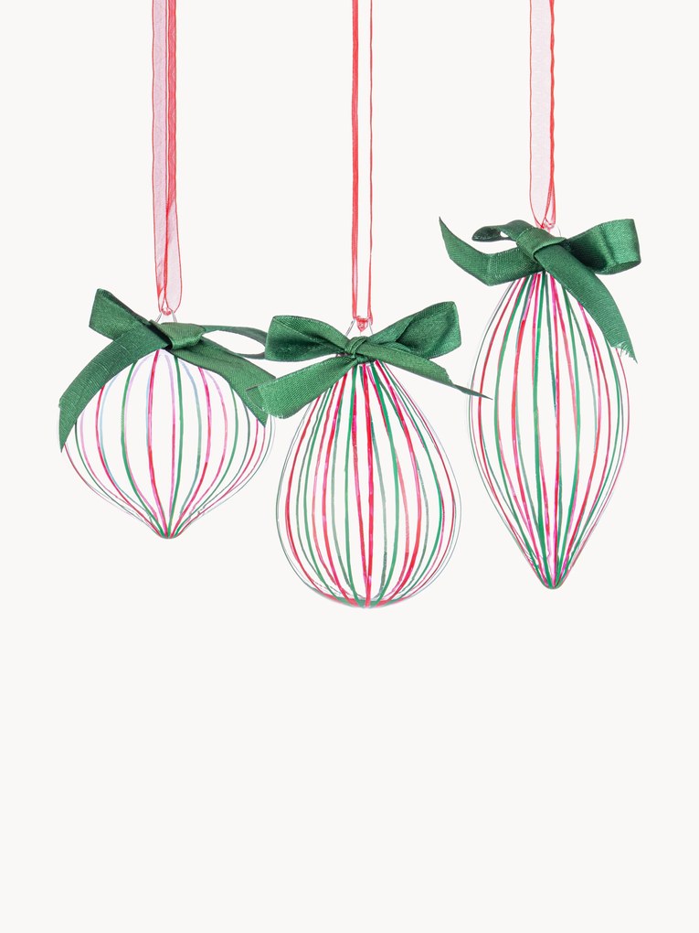 Set di 12 addobbi albero di Natale Stripe Trans